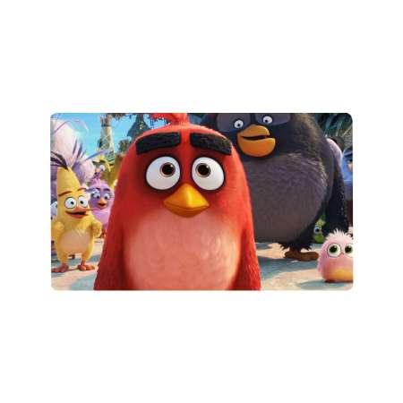 Правоъгълна Визитка "Angry Birds" – 8/5 см. с цветен принт