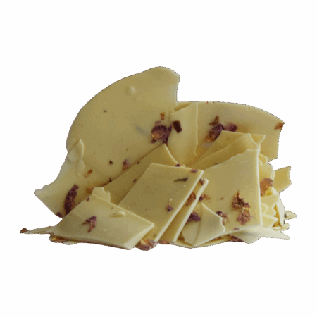 Чипс бял шоколад с листа от роза 150 г