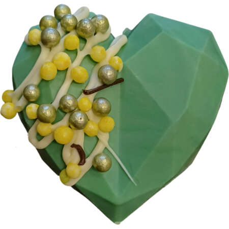 Диамантено сърце зелено 60 г