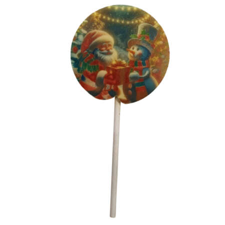 Близалка с картинка „Дядо Коледа и снежен човек“ 25 г