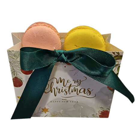 Коледна кутия френски макарони 5 бр.