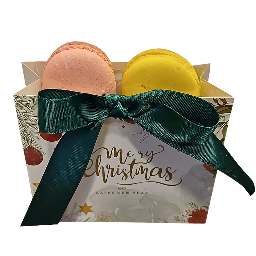 Коледна кутия френски макарони 5 бр.
