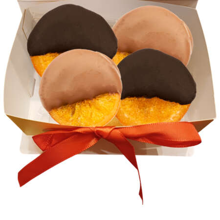 Коледна кутия портокалови резенчета 100 г