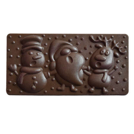 Коледен млечен шоколад Дядо Коледа, елен и снежен човек 110 г