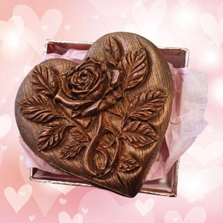 Шоколадово сърце 54% роза