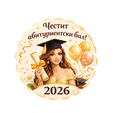 Кръгла визитка Випуск 2026 22 г