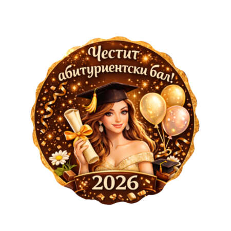 Кръгла визитка Випуск 2026 22 г