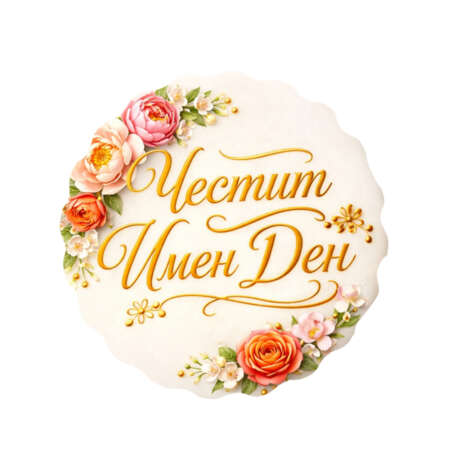 Кръгла визитка за имен ден 22 г