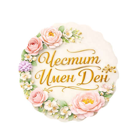 Кръгла визитка за имен ден 22 г